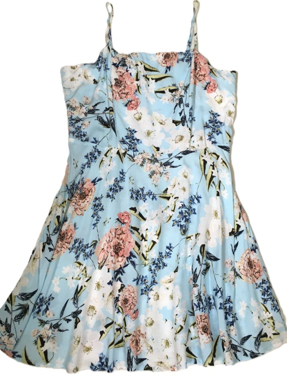 Women's Floral Sundress Blue Size  XL Short/Midi
